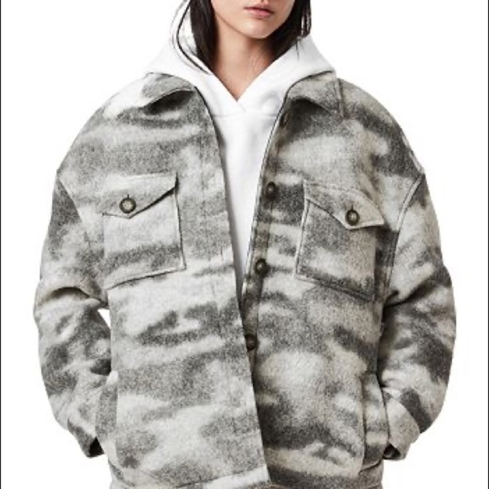 Allsaints Fenix Camouflage Sherpa Jacket